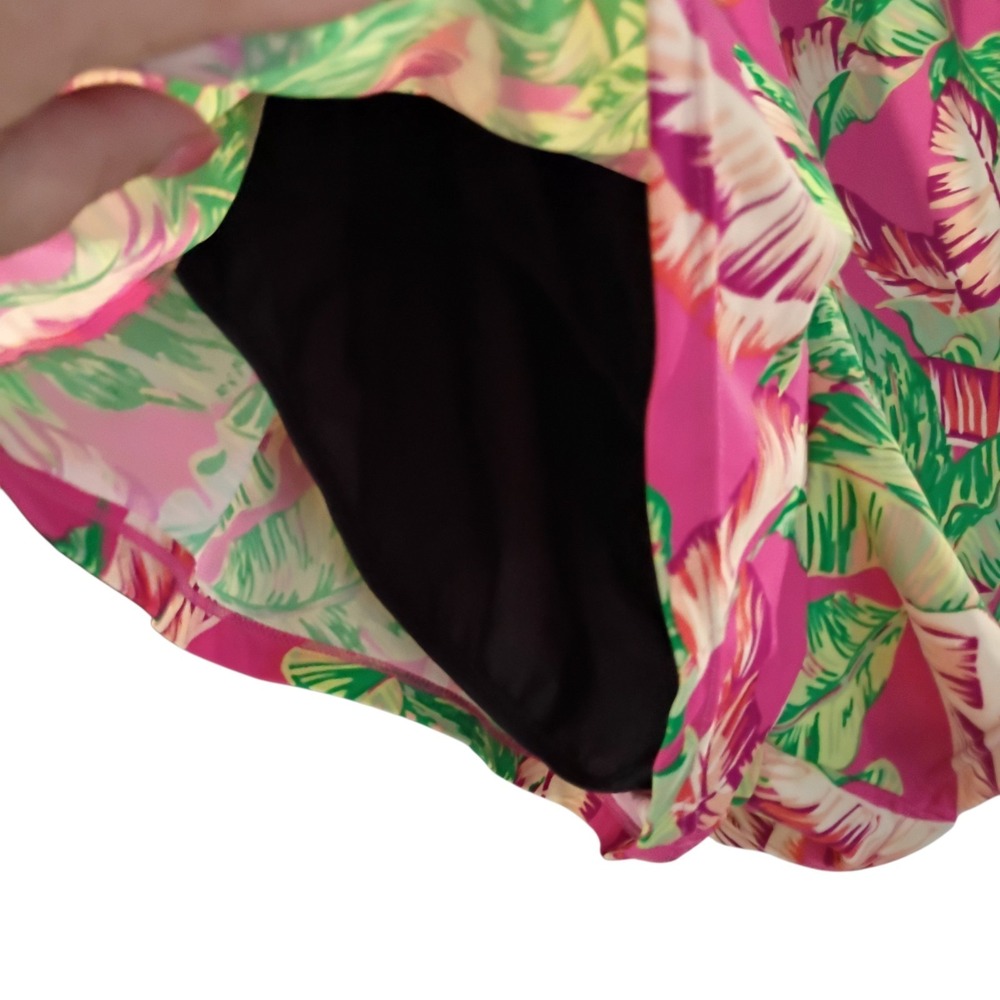 Blair Women's Size 20 Pink and Green Hawaiian Swim Summer Bottoms Shorts EUC - Picture 2 of 5